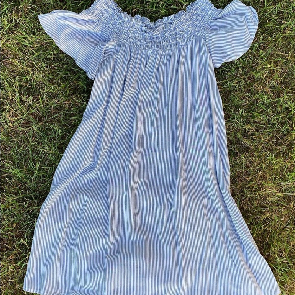 Urban outfitters off the shoulder linen dress